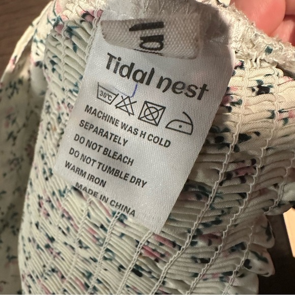 Pellucid | Pixie floral bustier top women xsmall chiffon puff sleeves sweetheart - Picture 6 of 7